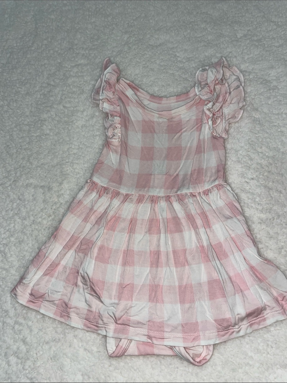 Little Sleepies Pink Gingham Dress w/ Bodysuit
